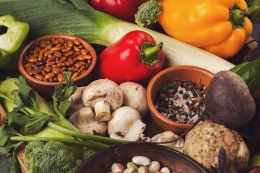 Taze parlak sebze arka plan