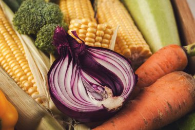 Taze parlak sebze arka plan