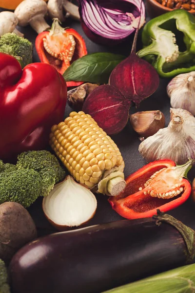 Fresh bright vegetables background — Stock Photo, Image
