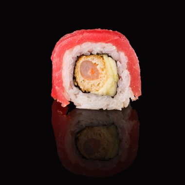 Japon rulo siyah arka plan yansıtma