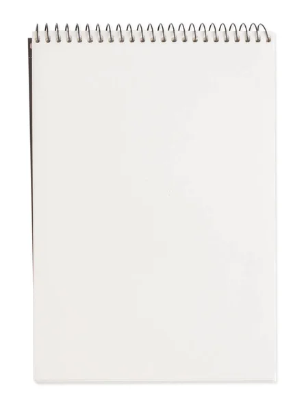 Closed new white notebook. Studio shot — Stock Photo, Image