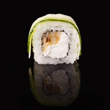 Japon rulo siyah arka plan yansıtma