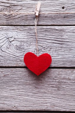 Sevgililer günü arka plan, kağıt kalp Wood, kopya alanı