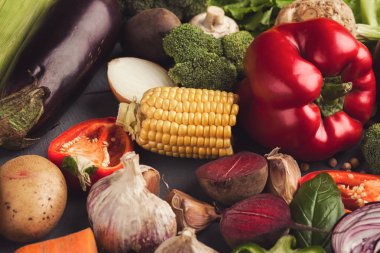 Taze parlak sebze arka plan