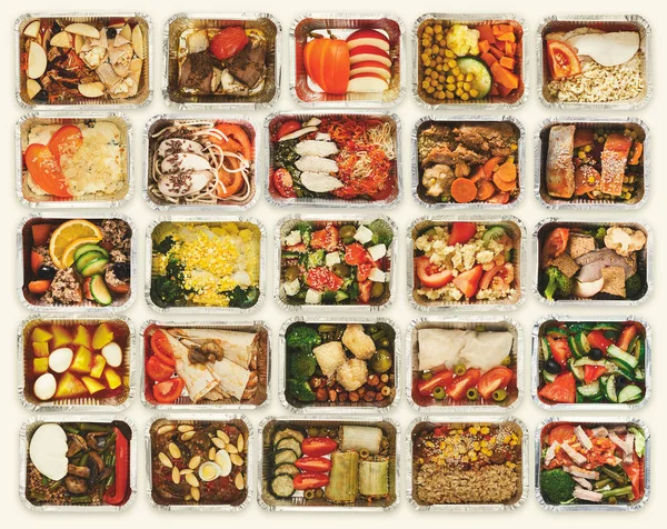 Take away élelmiszer doboz fehér háttér — Stock Fotó