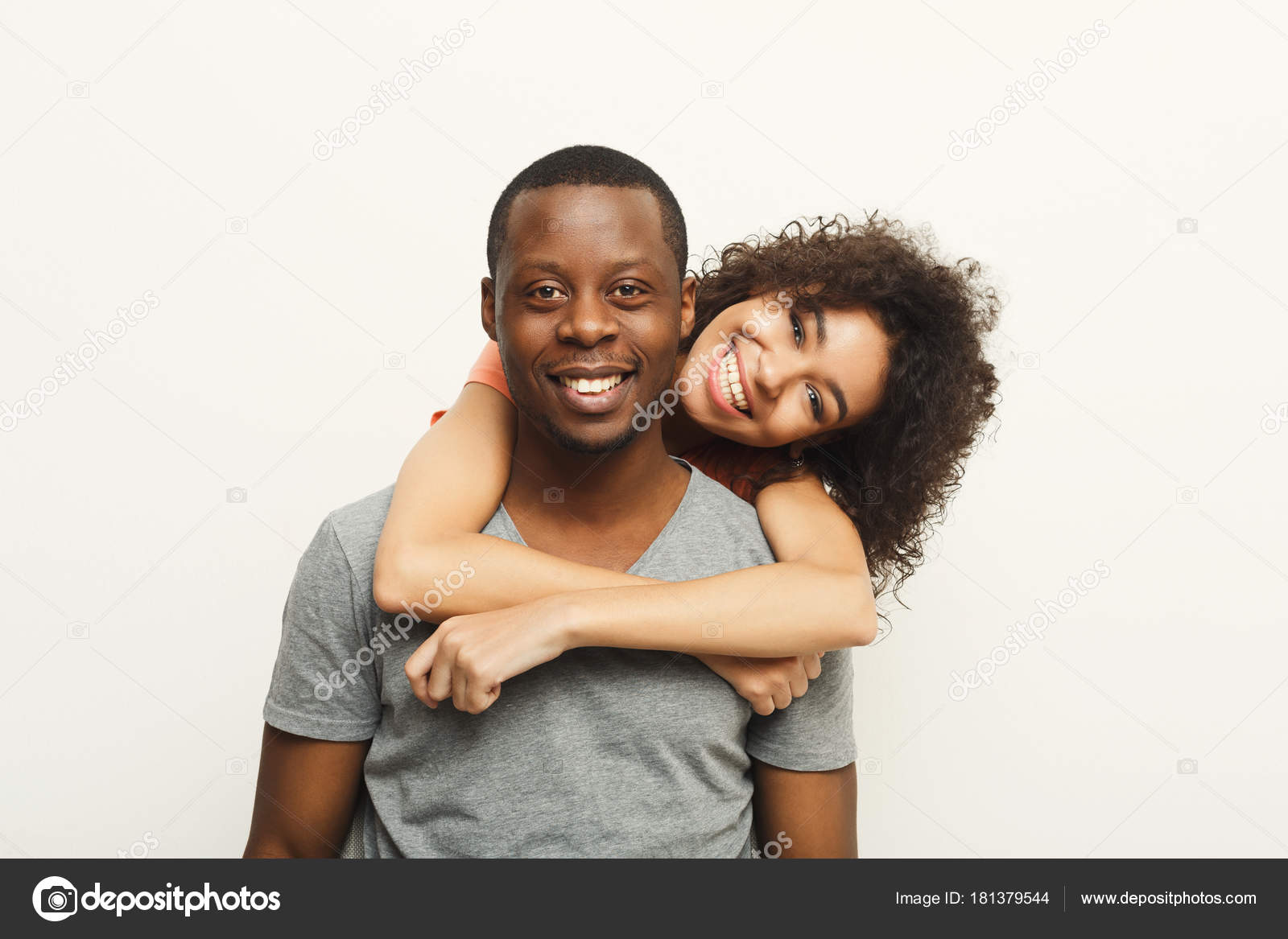 Black Couple Hugging And Posing At White Background Royalty Free Photo Stock Image By C Milkos 181379544