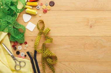 Yaratıcı moda tasarımcısı tablo, üstten görünüm