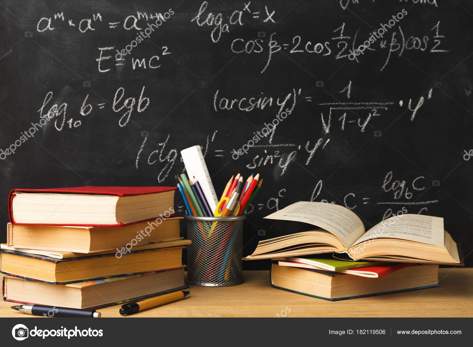 Back to School School Room Chalkboard Pencils Backdrops