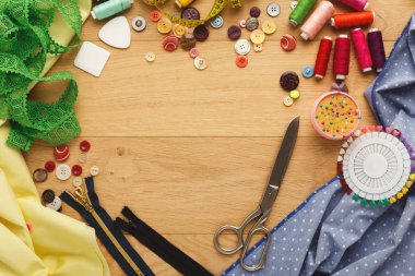 Yaratıcı moda tasarımcısı tablo, üstten görünüm