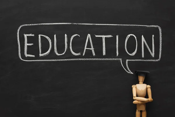 Education written with chalk on blackboard — Stock Photo, Image