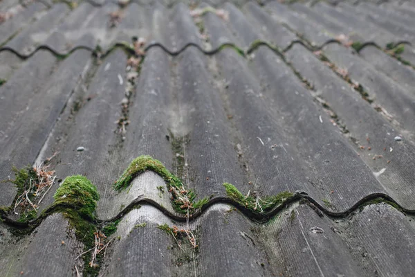 Textured background of old asbestos roof sheets — Stock Photo, Image