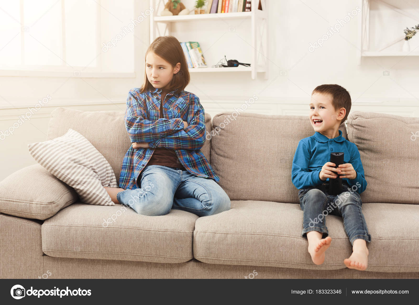 kids on couch