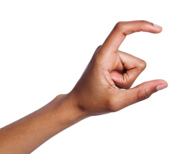 Bir şey, ölçme el kesme, jest