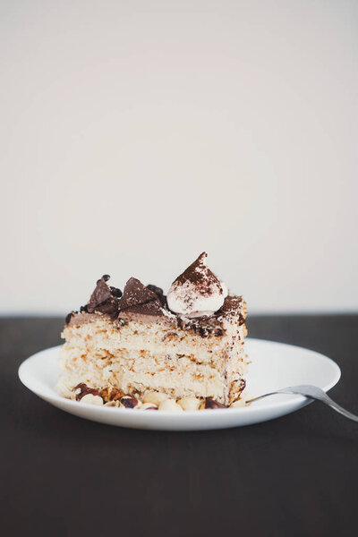Meringue cake with hazelnuts and buttercream