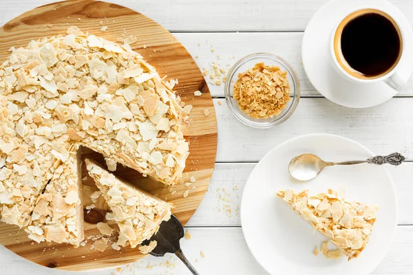 Klasik Napoleon kek Üstten Görünüm