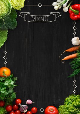 Mockup Restoran Menü için olarak siyah yazı tahtası