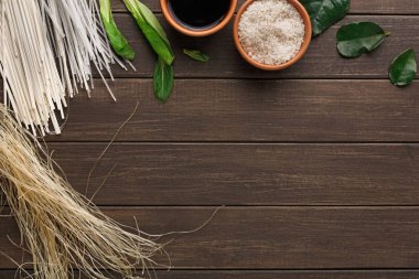 Makarna çeşitleri ahşap tablo