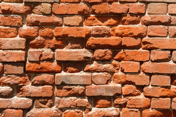 Vermelho rústico parede de tijolo fundo — Fotografia de Stock