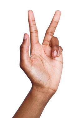 Kara el gösterir üç izole numara