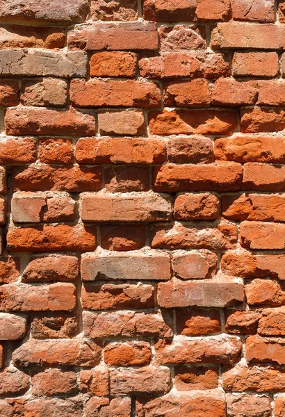 Vermelho rústico parede de tijolo fundo — Fotografia de Stock