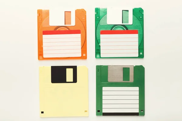 Retro floppy disks isolated on white background — Stock Photo, Image