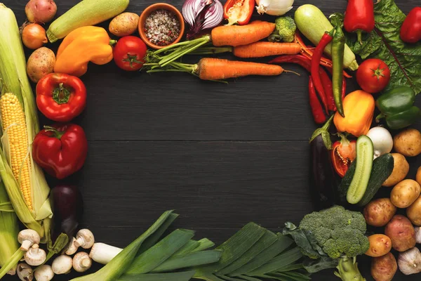 Cadre de légumes biologiques frais colorés — Photo