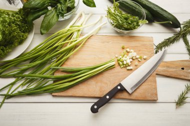 Kesme soğan taze salata en iyi görünüm için