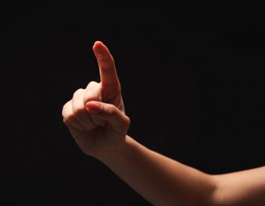 El hareketleri - işaret ederek, kadın ihbarı izole