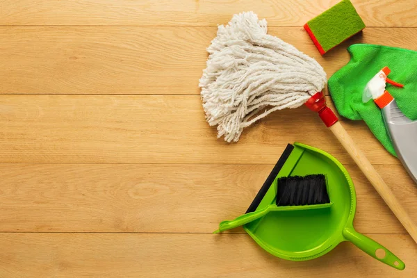 Cleaning supplies and products for home tidying up — Stock Photo, Image