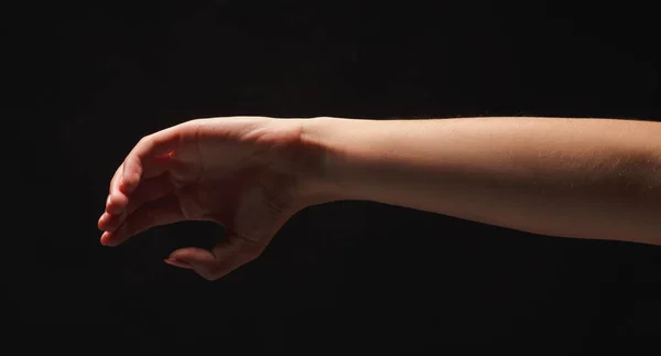 Жіночий рука показ захищається жест — стокове фото