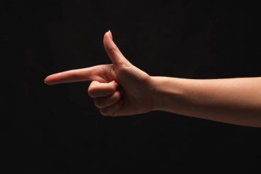 El hareketleri - işaret ederek, kadın ihbarı izole