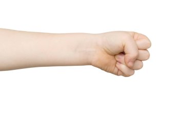 El hareketi, çocuk sıkılı yumruk, yumruk için hazır