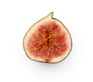 Taze incir beyaz zemin üzerine dilimlenmiş