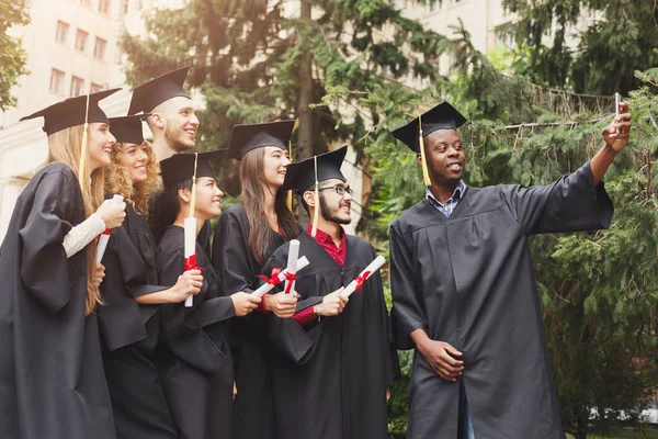 A group of graduates celebrating