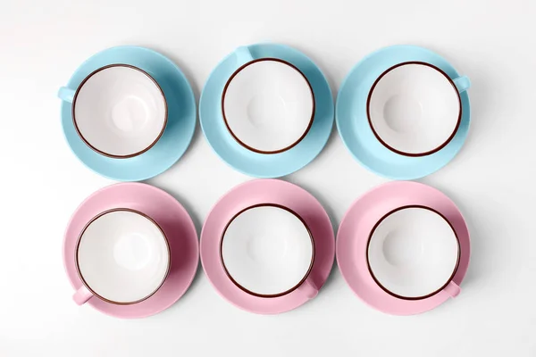 Kék és rózsaszín a cups absztrakt háttér — Stock Fotó