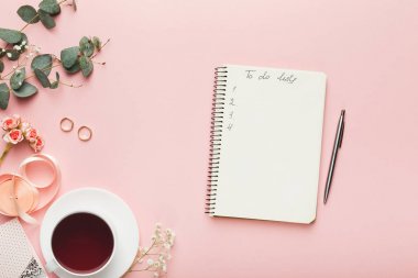 Planlayıcısı kontrol listesi ile gelin arka plan