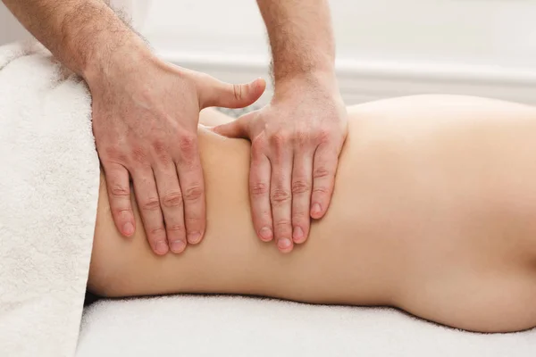 Classical body massage at physiotherapist office