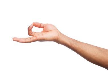 Beyaz arka plan üzerinde izole el mudra