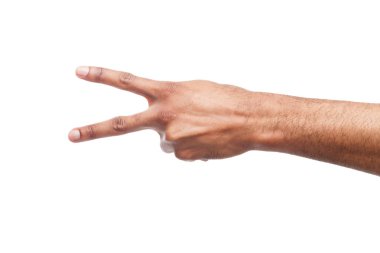 Kara el gösteren izole iki numaralı