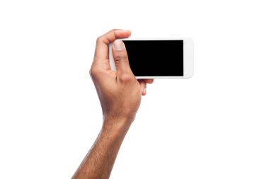 Smartphone ile adam alarak resmi