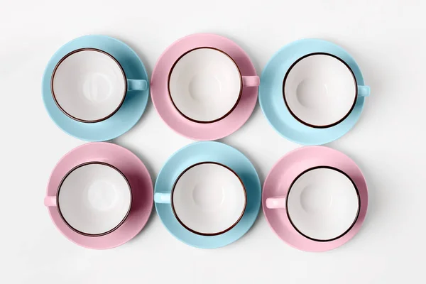Kék és rózsaszín a cups absztrakt háttér — Stock Fotó