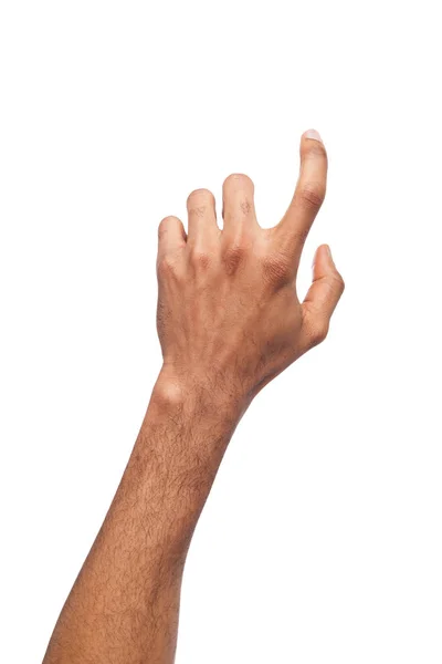 Męskiej ręki podniesienie coś, wyłącznik — Zdjęcie stockowe