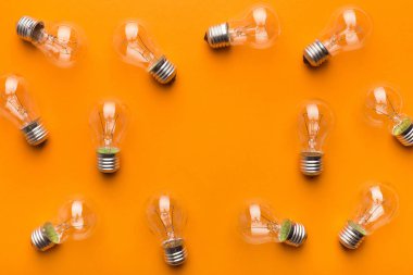 Yaratıcı arka plan ışık ampuller ile