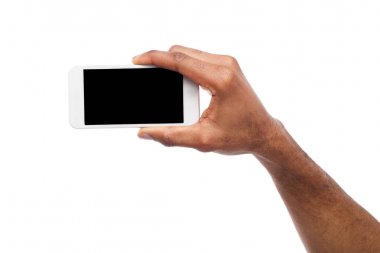 Smartphone ile adam alarak resmi