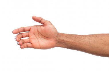 Siyah el izole sanal akıllı telefon tutarak