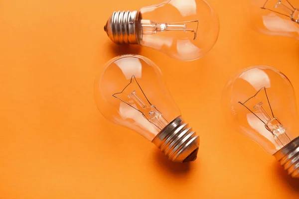 Abstract creative background with light bulbs — Stock Photo, Image