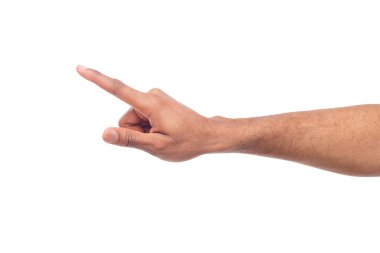 El hareketleri - uzakta, işaret eden adam izole