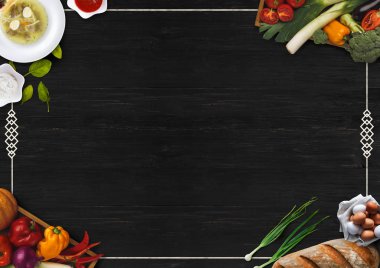 Mockup Restoran Menü için olarak siyah yazı tahtası