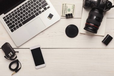 fotoğrafçı için çeşitli kişisel donatım