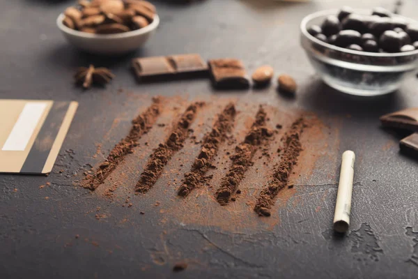 Addiction of chocolate conceptual background — Stock Photo, Image